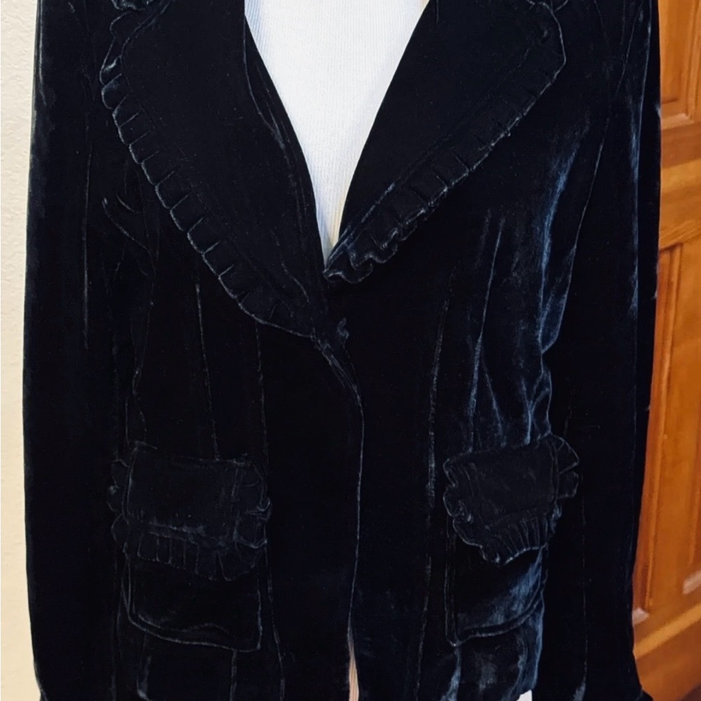 GNW Black Velvet Women's Blazer
